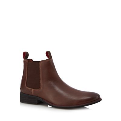 Base London Brown leather Chelsea boots